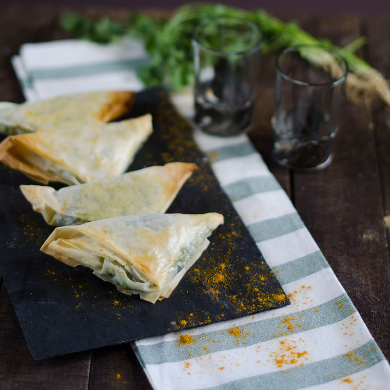 Samosas de verduras al horno